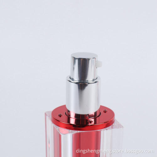 Acrylic Pakaging 120ml Square Plastic Bottle